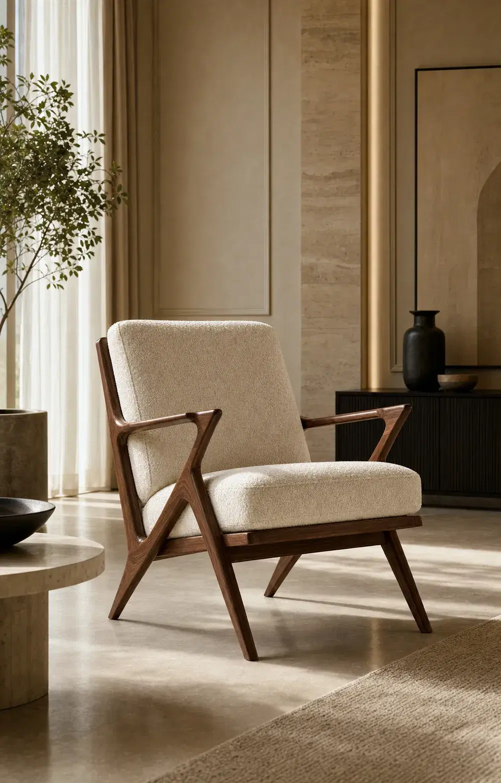 ORALAB luxury campaign staging of a lounge chair